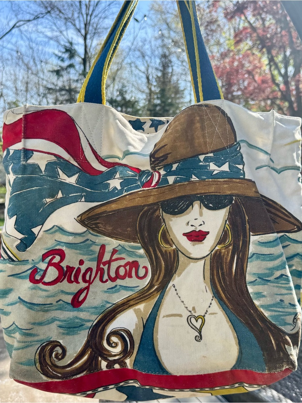 Brighton “Red, White and You” Patriotic Canvas Tote Bag - Tom Anderson Art